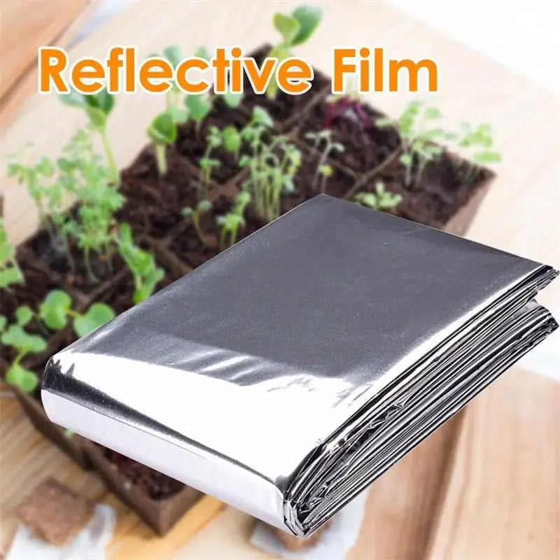 GrowLumen Reflektierende Pflanzenfolie 210×130 cm | Hochreflektierende Silberfolie für Gewächshäuser, Pflanzzelte & Indoor-Garten | Lichtverstärker für gesundes Pflanzenwachstum
