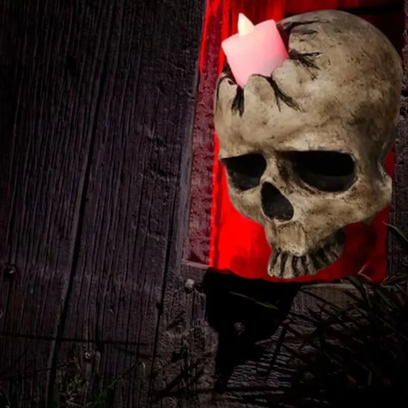 Wand-Kerzenhalter SkullTorch | Schädel-Design | Gothic & Halloween Deko