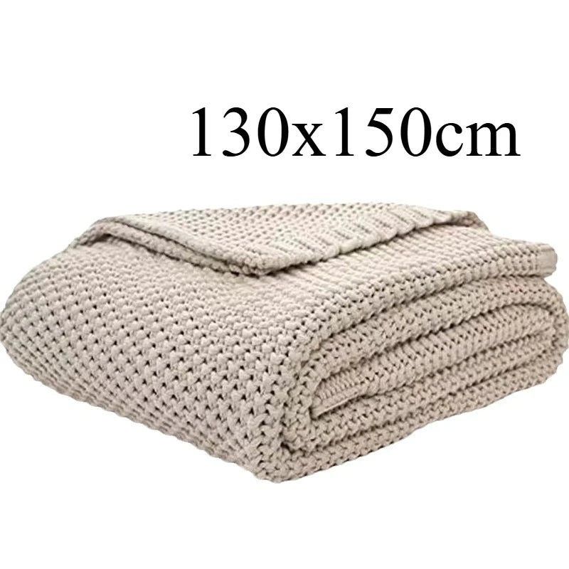 Strickdecke CosyWeave | Uni-Farben | 130 x 150 cm | Weich & Atmungsaktiv | Acryl