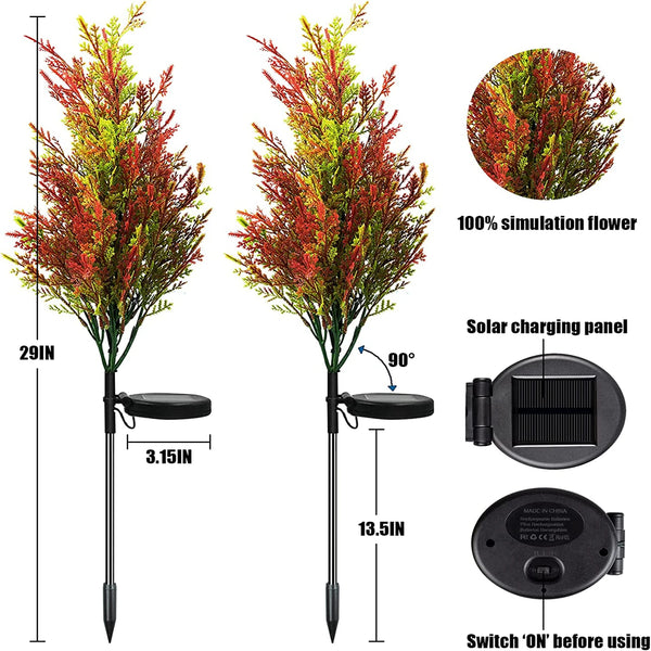 SolaroFest Pine | Solar Weihnachtsbaum Gartenleuchte | 74 cm | RGB LED | Wasserdicht IP65