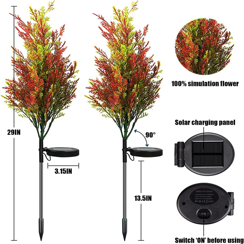 SolaroFest Pine | Solar Weihnachtsbaum Gartenleuchte | 74 cm | RGB LED | Wasserdicht IP65