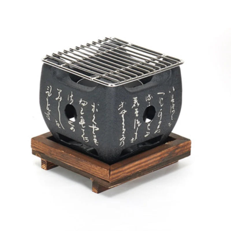 Koarento Tragbarer Holzkohlegrill | Koreanischer Tischgrill für Outdoor & Haushalt | Wiederverwendbar & Kompakt | Ideal für BBQ & Camping