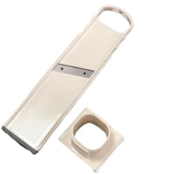 GarliChef Knoblauchschneider 2-in-1 | Reibe & Slicer | Manuelle Knoblauchpresse mit Edelstahlklinge | Spülmaschinengeeignet | 23×5,5 cm