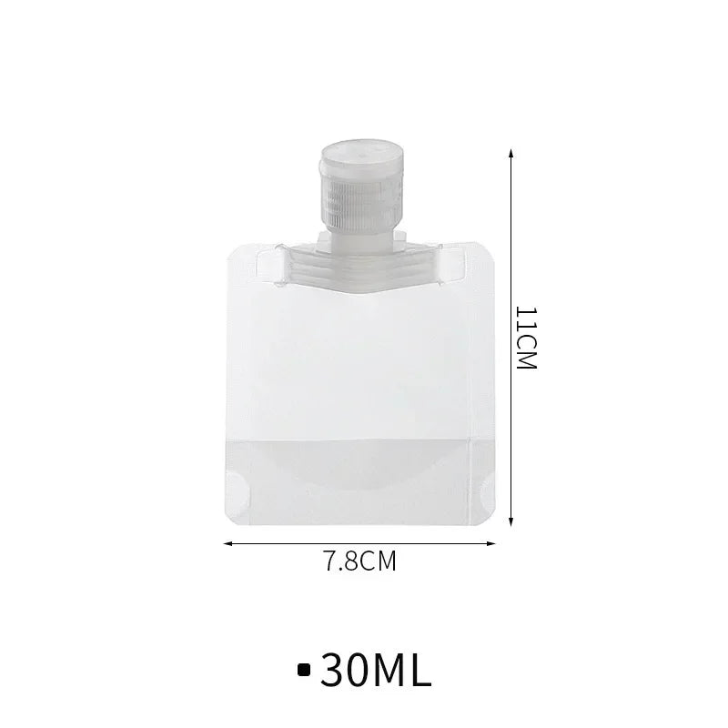 REISENTA Mini-Flaschenset | Kosmetik Reise-Set mit Aufbewahrungstasche | 5-teilig | PET-Flaschen 30–100ml