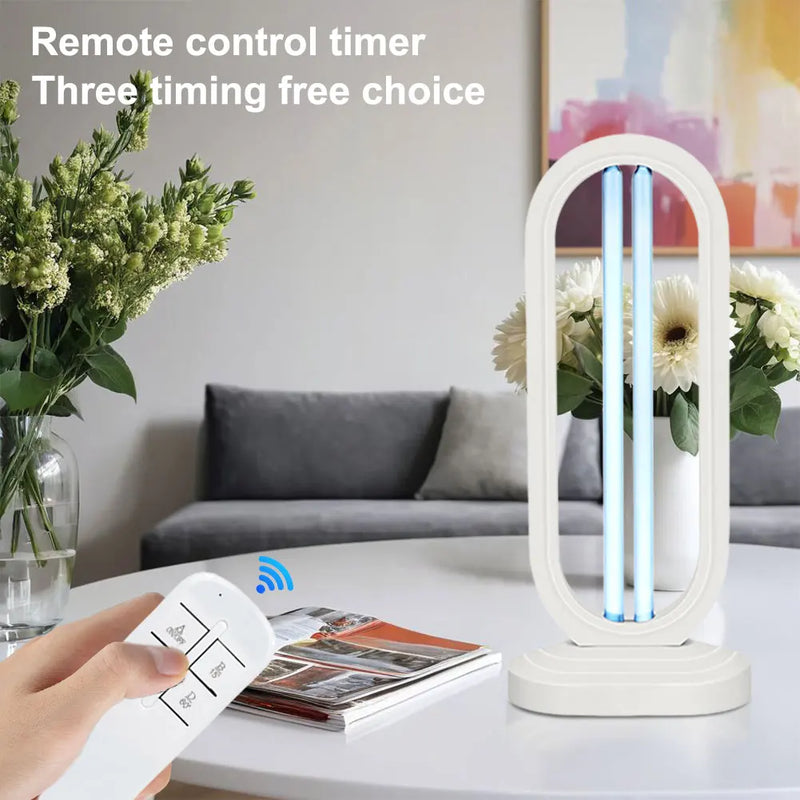 Purevia UV-C Desinfektionslampe | 38W | Mit Fernbedienung & 3 Timer-Stufen | UV + Ozon | 41,5 × 18 cm