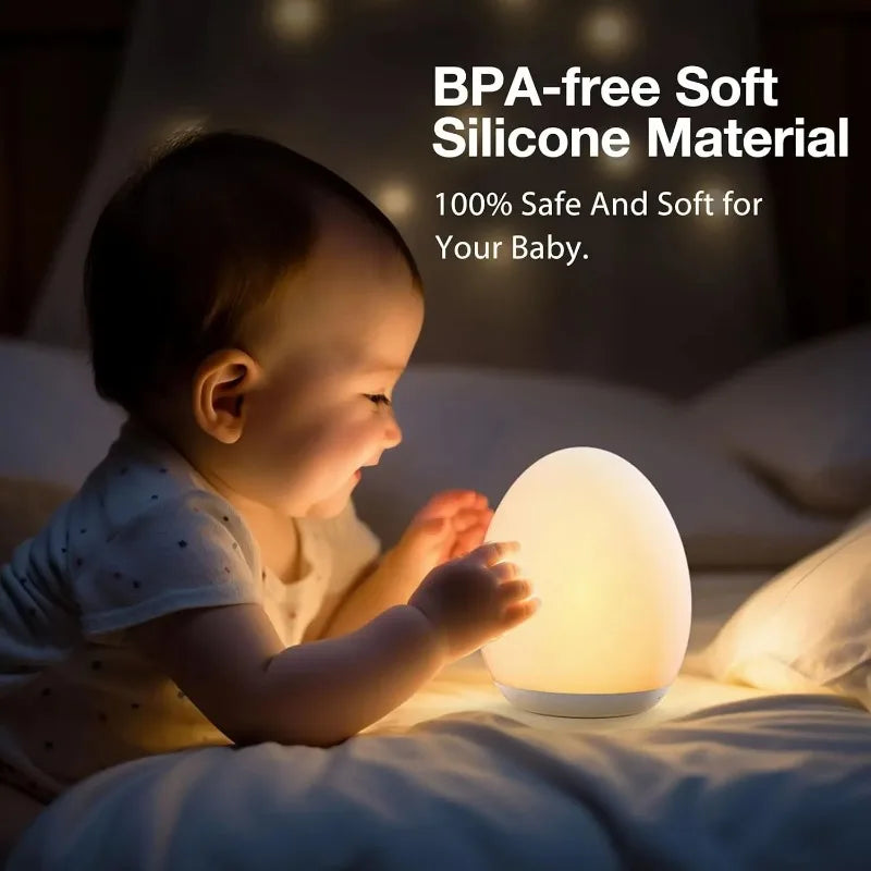 Lumiboo Nachtlicht | RGB & Warmweiß | Touch-Steuerung | 100h Akku | 12 × 10 cm | Baby- & Kinderzimmer