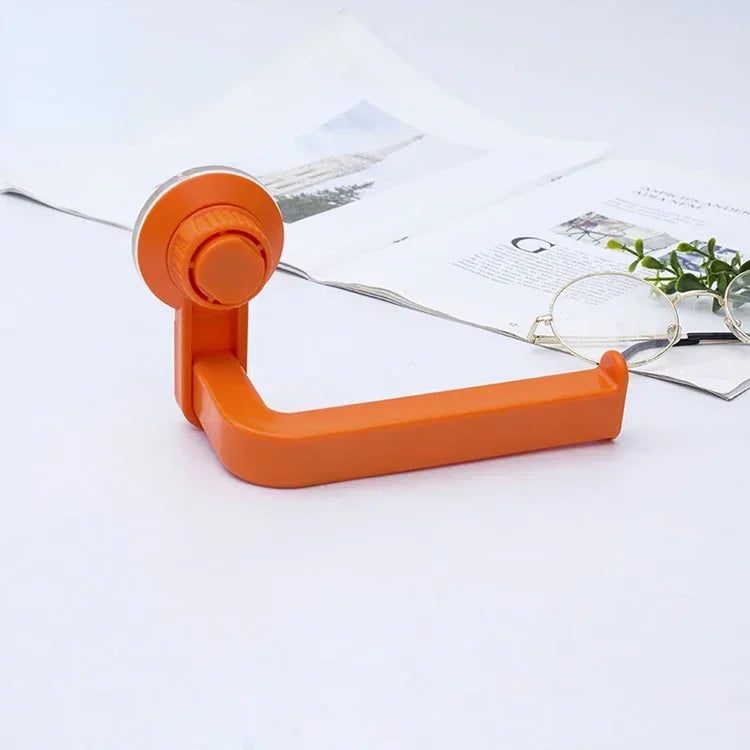 FixoGrip Wandmontierter Toilettenpapierhalter | Ohne Bohren | Mit Saugnapf & Vakuumfunktion | Für Bad & Küche