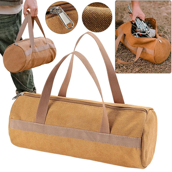 CampPack Pro | Große Kapazität | Robuste Zelthering-Tasche | Atmungsaktives Canvas