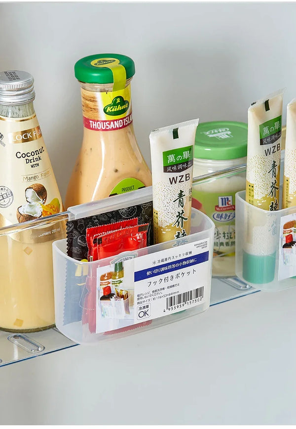 ClearHold Wandmontierte Aufbewahrungsbox | Transparent & platzsparend | Für Kühlschrank, Bad & Küche | 11 × 4 × 6,5 cm