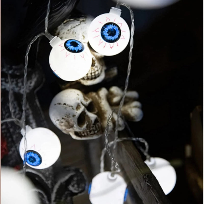 Halloween LED-Lichterkette CreepyEyes | 20 LED Augäpfel | Für Haus, Garten & Party