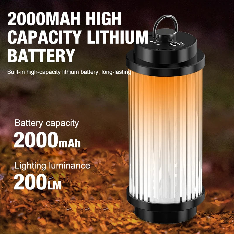 TrekLuma Wiederaufladbare LED-Campingleuchte | 3000 mAh Akku | Kompakte Zeltlampe mit 38 LEDs | USB-Aufladung | Mini Taschenlampe für Outdoor & Notfälle