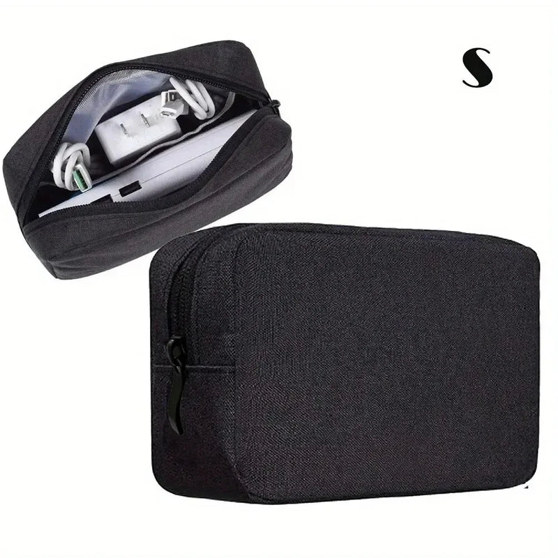 TechTidy Reise-Organizer Tasche | Digitales Zubehör sicher verstauen | Kompakt & Reißfest | Für Kabel, Ladegeräte & Kopfhörer