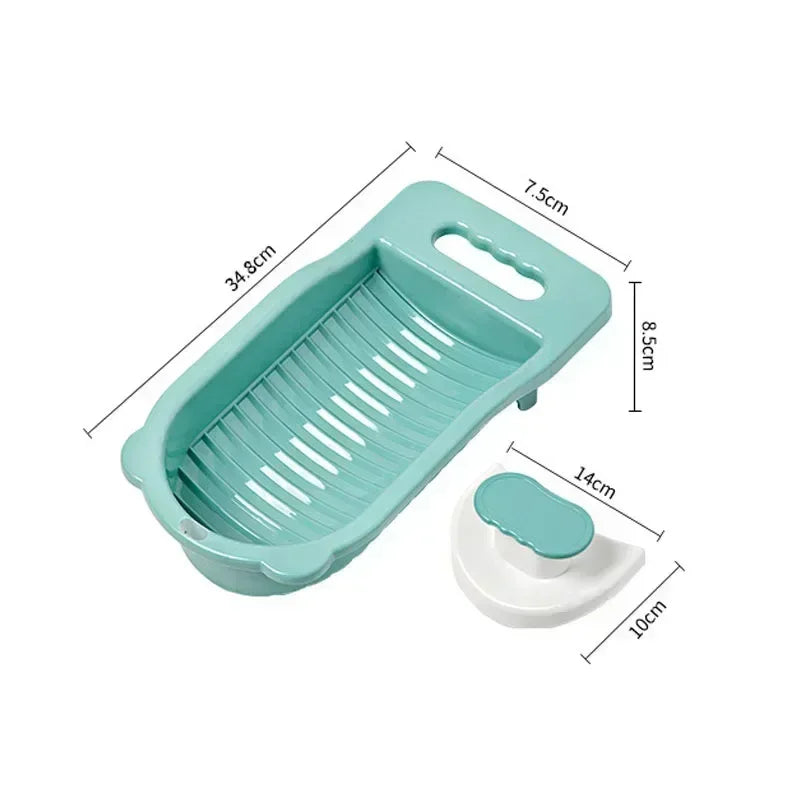 Scrubino CleanBoard Mini Waschbrett für Unterwäsche & Socken | Rutschfest & extra stabil | Kompakt für Bad & Reisen