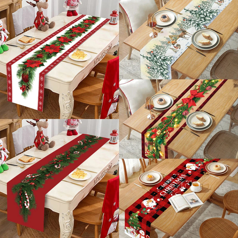 Weihnachtstischläufer | 180×35 cm | Polyester | Festliche Tischdeko 2025