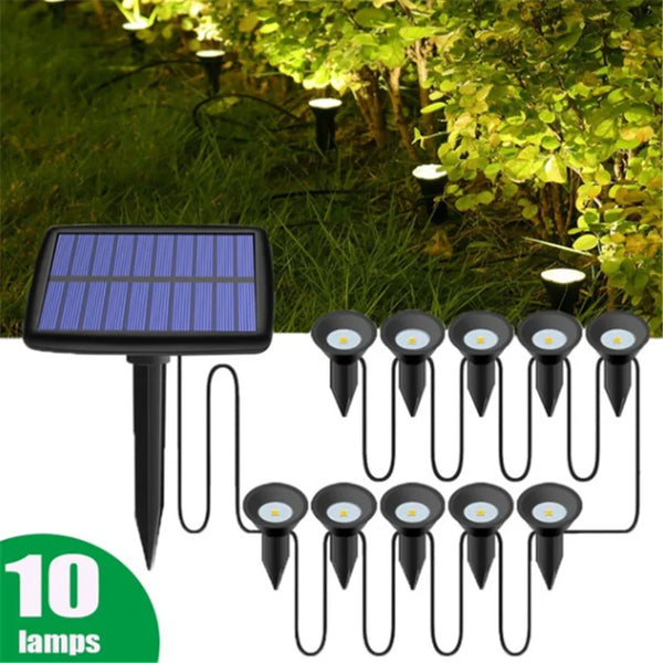 Solar-Gartenlicht LumiVerde | 10-in-1 LED System | RGB Farbwechsel | IP65 Wasserdicht | Für Rasen, Beete & Deko
