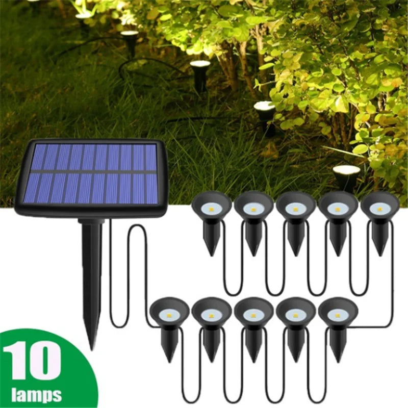 Solar-Gartenlicht LumiVerde | 10-in-1 LED System | RGB Farbwechsel | IP65 Wasserdicht | Für Rasen, Beete & Deko
