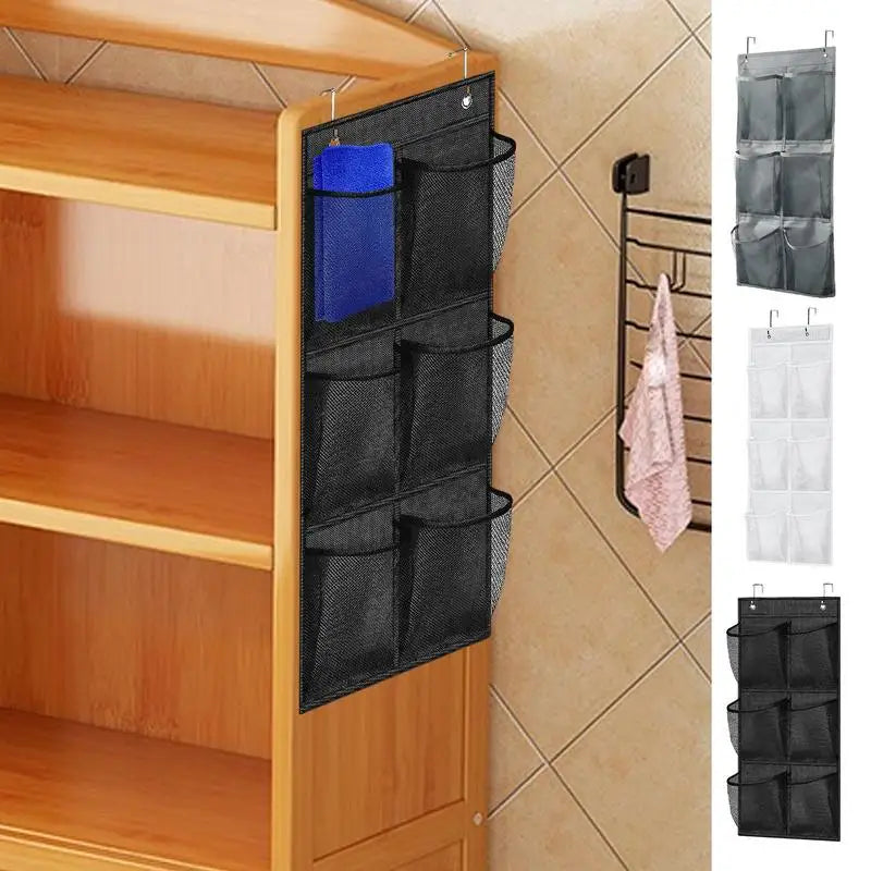 Clutiva MaxGrid Wandorganizer mit 6 Fächern | Hängende Aufbewahrungstasche | Vliesstoff & Sichtfenster