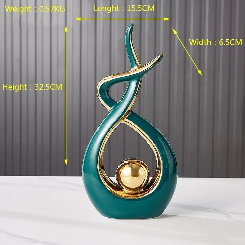 ScandiForm Keramikfigur | Nordic Home Deko | Handgefertigte Skulptur | Wohnaccessoire für Wohnzimmer & Büro