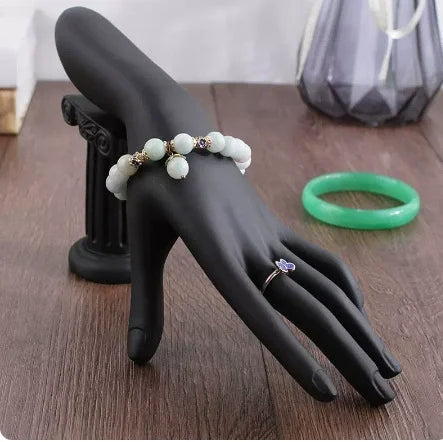 Schmuckdisplay EleganzForm  | Deko-Hand & Büste für Schmuckpräsentation | Für Ringe, Uhren, Armbänder & Halsketten | Künstlerische Deko