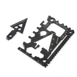 SurviCard Pro 18-in-1 Multifunktions Survival-Tool | Kompakte Outdoor-Karte mit Messer | 8,5 × 5,2 cm | Edelstahl