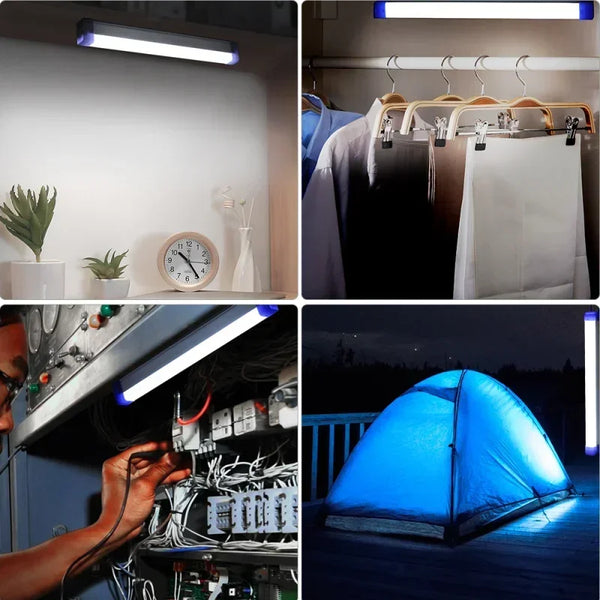 MagnaBeam LED Röhre | Wiederaufladbare Campinglampe mit Magnet & Haken | 32/52 cm | Tragbare Notlicht-Leuchte für Outdoor & Fahrzeug
