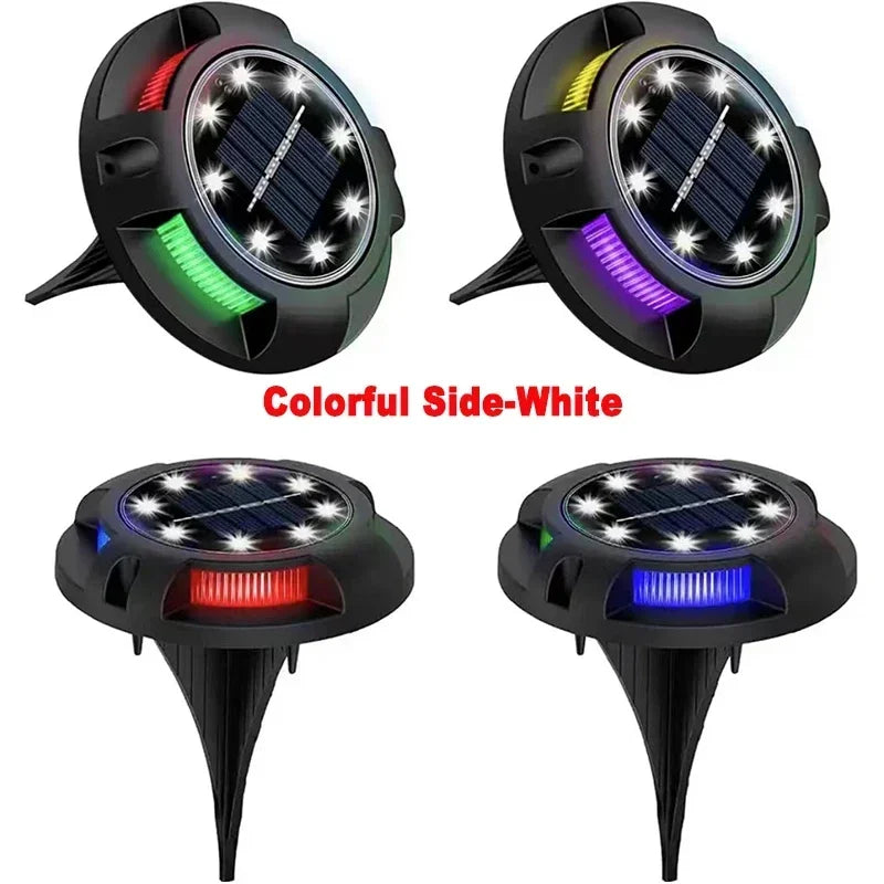 LumiTera GroundGlow 12 Solar-Bodenleuchte 12 LEDs | Edelstahl IP65 | Automatischer Dämmerungssensor | Für Garten, Terrasse & Wegbeleuchtung