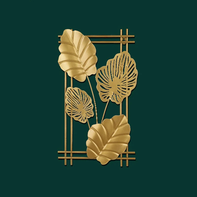 Wanddeko Metallblatt | Modernes Design | Handgefertigt | 25 × 45 cm