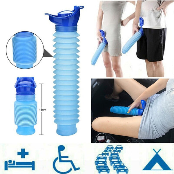 Mobiles Urinal FlexRelief | Teleskopisch & Faltbar | Für Damen & Kinder | 750 ml Kapazität