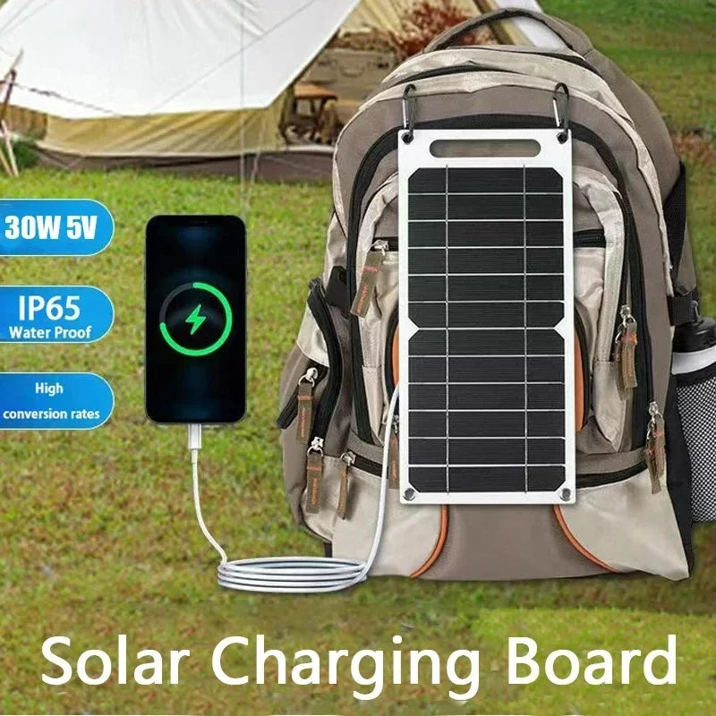 SunCharge 30W Solarpanel | Tragbares USB-Ladegerät | Wasserdicht & Faltbar | Für Outdoor, Wandern & Camping