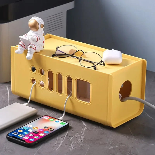 SafeCord Kabelbox Organizer | Hitzebeständig & Sicher | PP-Material | Für Büro, Wohnzimmer & TV-Möbel