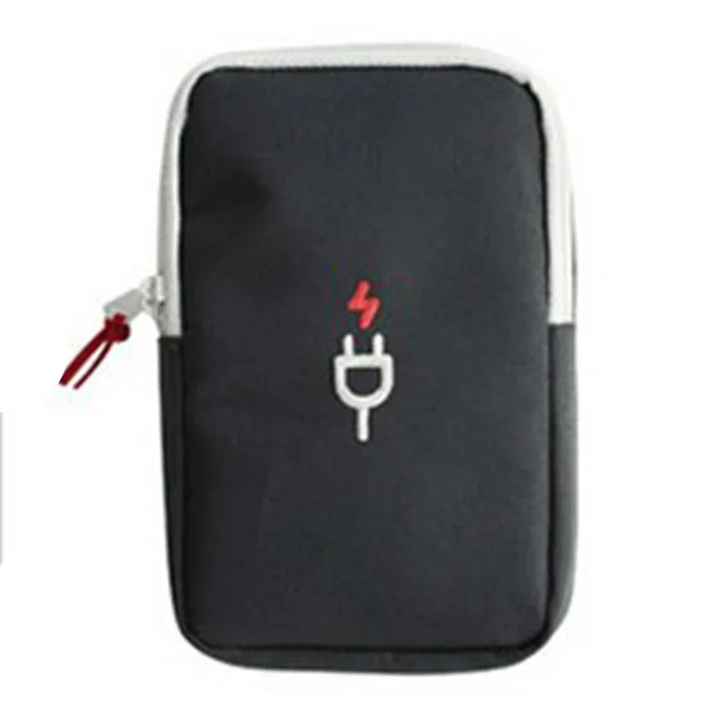 TechTidy Elektronik Organizer Tasche | Kompakt & Wasserabweisend | Für Kabel, Ladegeräte & Zubehör