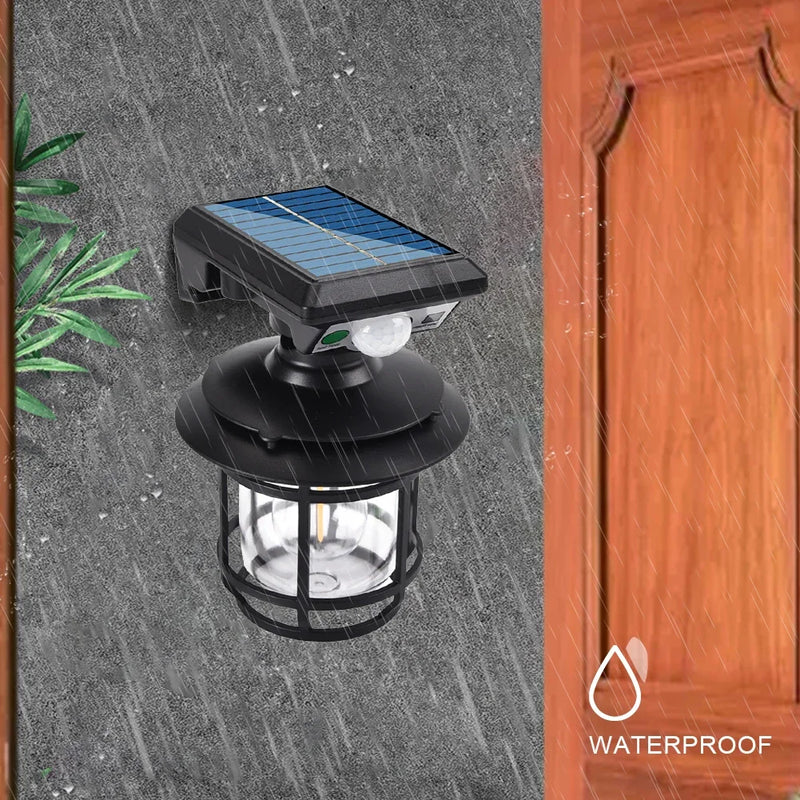Solar Wandleuchte SafeLuma Sensor | IP65 Wasserdicht | Bewegungsmelder & Intelligente Lichtsteuerung | Für Garten, Hof & Terrasse