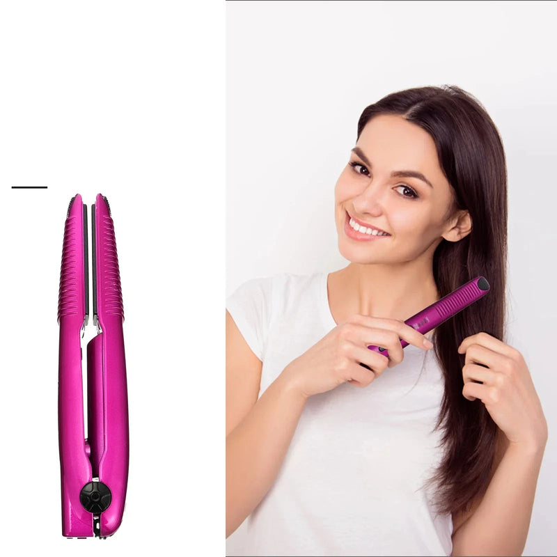 Mobiler Stylingstab STYLOVIA | 3-in-1 Glätten, Locken & Föhnen | USB-Aufladbar | 20×3,5×2,5 cm | Für Unterwegs & Zuhause
