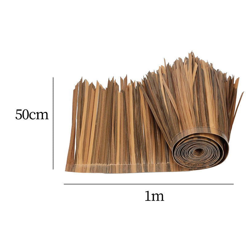 TROPISHIELD Künstliches Palmendach | UV-beständig & wetterfest | 100×50 cm | Für DIY-Dächer, Sonnenschirme, Tiki-Bars & Gartenhütten