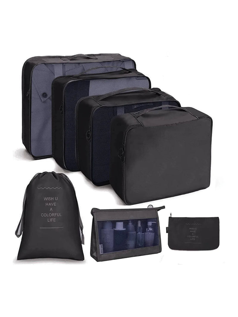 PackWunder Reise-Organizer Set 7/8/9/10-teilig | Faltbare Koffer-Organizer | Für Kleidung, Schuhe & Accessoires