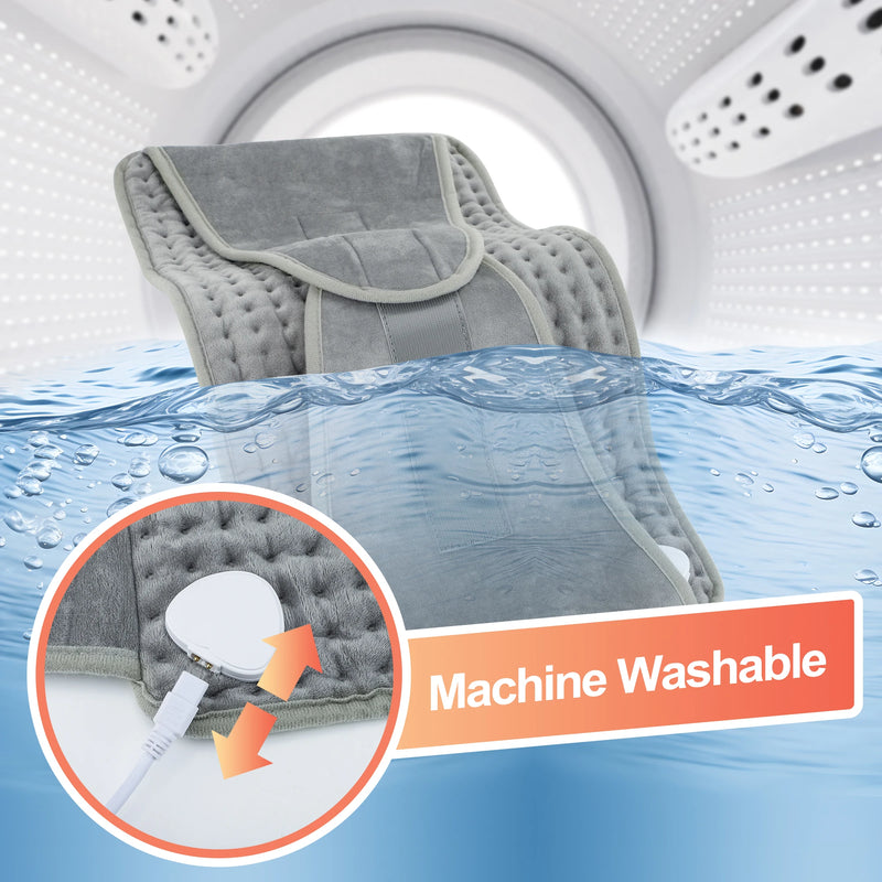 ThermaEase Elektrisches Wärmekissen | Multifunktionaler Heizgurt für Rücken & Taille | 9 Temperaturstufen & 4 Timer-Optionen