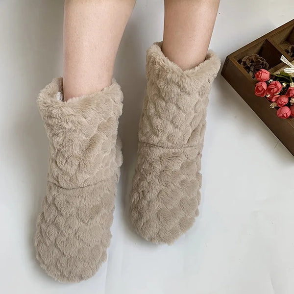 ThermaLuxe Kuschelsocken | Unisex Winter-Haussocken | Gefüttert & Rutschfest | Flauschig Weich mit Teddyfutter | Weihnachts- & Schlafsocken