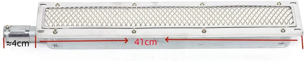 ThermaGrill Gasgrill mit Infrarot-Keramikbrenner | Edelstahl | Rechteckig 41 × 8 × 5,8 cm | Rauchfrei & Energieeffizient | Für Gastronomie & Outdoor