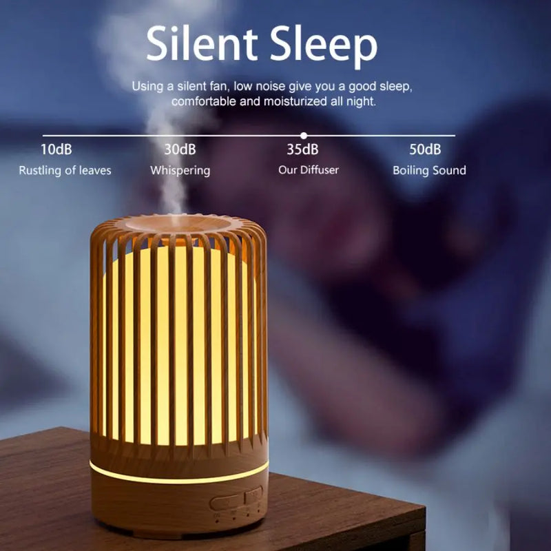 Auralis Mini Aroma Diffuser | 150 ml | Ultraschall & LED Stimmungslicht | USB-Betrieb | Leise Luftbefeuchtung