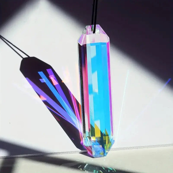 Lichtara Sonnenfänger Kristall-Anhänger Set | 2 Stück Regenbogen Prisma für Fenster & Garten | Deko für Zuhause & Außenbereich