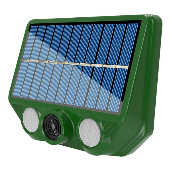 Solar Tiervertreiber ECOFERA DualProtect | Ultraschall & LED | IP66 Wasserdicht | Solarbetrieben mit USB-Ladeoption | 200-300 m² Abdeckung