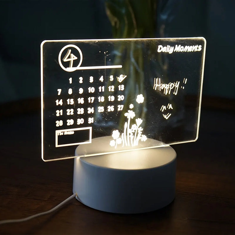 GlowNote LED-Nachrichtentafel – Kreatives Nachtlicht mit Botschaftsfunktion & USB-Aufladung