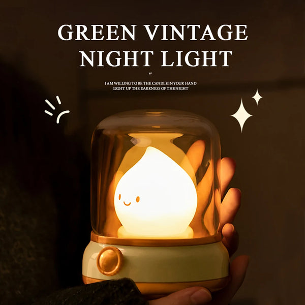 LumiFlame LED Nachtlicht | Retro Petroleum-Design | USB Wiederaufladbar | Warmes Stimmungslicht