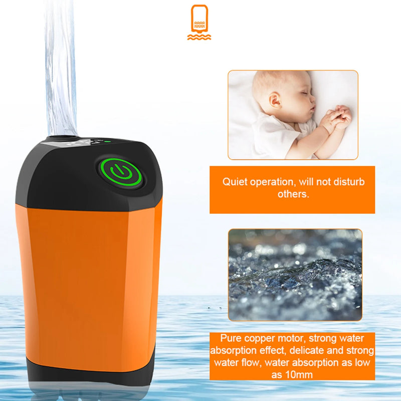 Campurion Camping Dusche Tragbar | Elektrische Outdoor Dusche mit Pumpe | IPX7 Wasserdicht | 4800mAh Akku | Für Camping, Wandern & Reisen