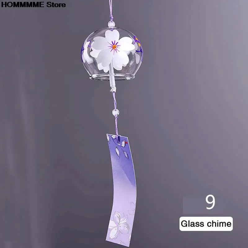 Glas-Windglocke Hanabira | Japanischer Stil | Klarer Klang & Zieranhänger | Handgefertigt