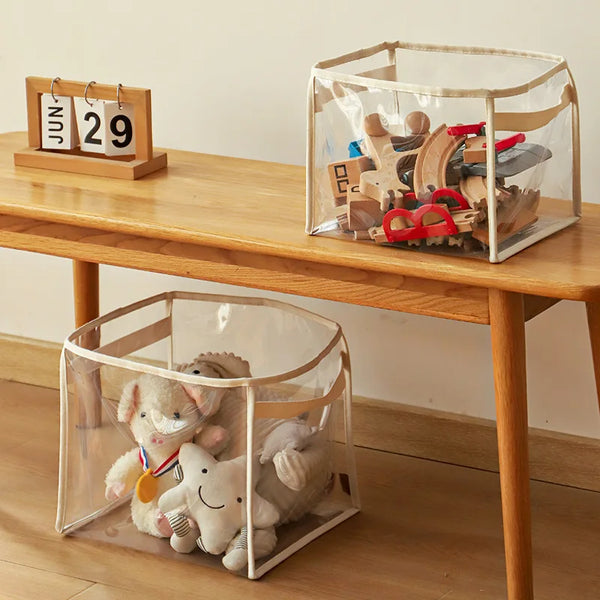 Clearami BoxyKid Transparenter Spielzeugkorb Kinder | Großes Fassungsvermögen | Faltbar & Wasserdicht