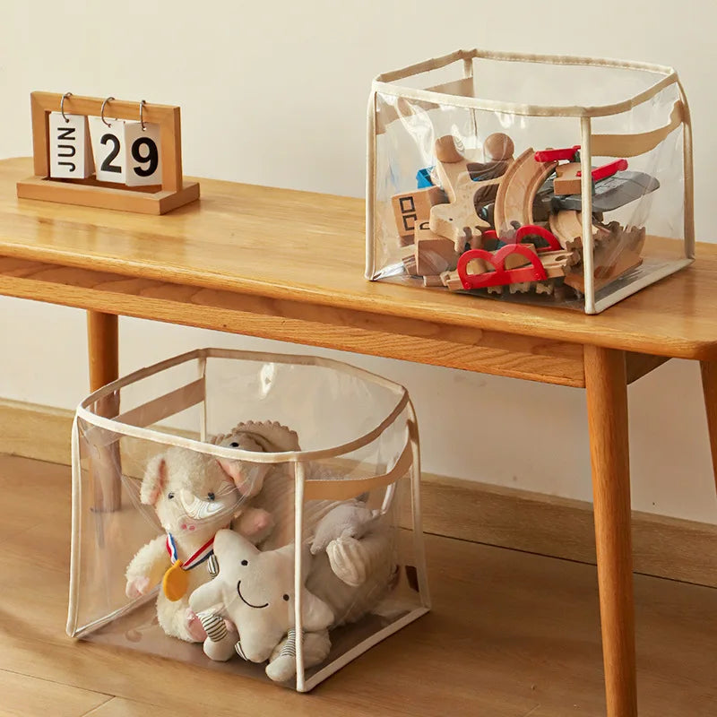 Clearami BoxyKid Transparenter Spielzeugkorb Kinder | Großes Fassungsvermögen | Faltbar & Wasserdicht