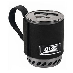 TrailFlame Ultraleichter BRS-61 Camping-Kocher mit integriertem Wärmespeichertopf | Outdoor-Gaskocher für Trekking & Rucksackreisen
