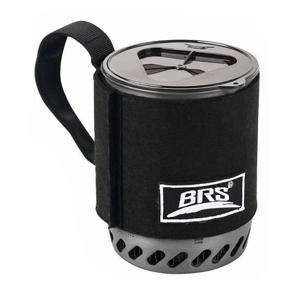 TrailFlame Ultraleichter BRS-61 Camping-Kocher mit integriertem Wärmespeichertopf | Outdoor-Gaskocher für Trekking & Rucksackreisen