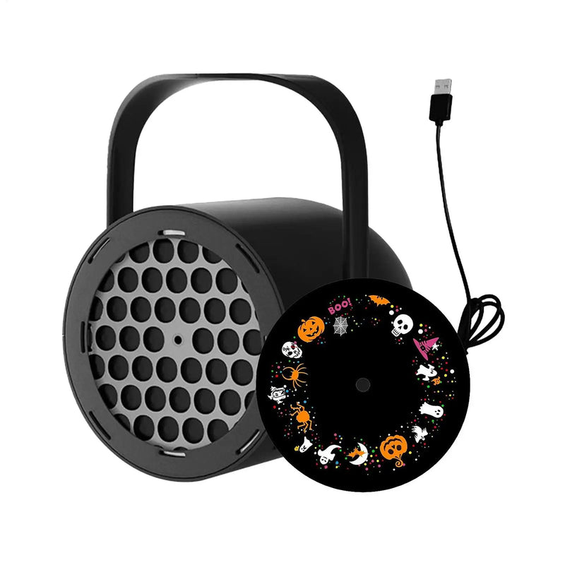 SpookLight Projektor | 16 Halloween-Motive | Wetterfest & LED | USB Plug & Play